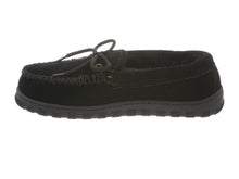 RJ's Fuzzies Womens Leather Moccasins Slippers (Black, 5)