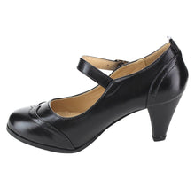 Chase & Chloe Dora-2 Women's Round Toe Two Tone Mary Jane Pumps
