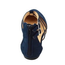 Betani FC42 Women's Double Ankle Strap T-strap Ballerina Flats Half Size Big