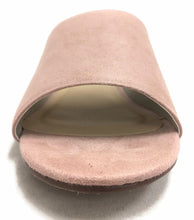 City Classified Women's Open Toe Chunky Heel Suede Slide Sandals Shoes