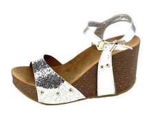 Refresh Women's Mara-08 Platform Cork Wedge Glitter