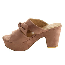 Nature Breeze FI10 Women's Slip On Peep Toe Knotted Platform Mule Sandals