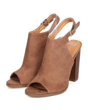 Women Faux Suede Slingback Mule - Dressy, Work, Event - Blcok Heel Sandal - GC24 By Betani