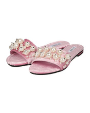 Women Velvet Faux Pearl Sandal - Casual, Dressy, Trendy - Pearl Slide - GH30 By Cape Robbin