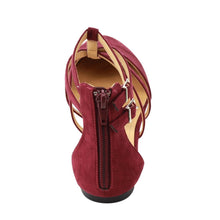 Betani FC42 Women's Double Ankle Strap T-strap Ballerina Flats Half Size Big