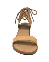 City Classified Women's Dress Sandal Chunky Heel Over Toe & Ankle Wrap Tie Front Strap