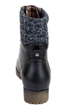 Refresh Women's Wynne-07 Knit Cuff Lace Up Combat Winter Boot