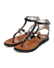 Refresh EE08 Women Metallic Ankle Strap Buckle Gladiator Thong Sandal