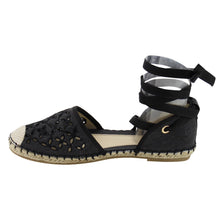Betani Womens Canvas D'orsay Espadrille Casual Music Festival Everday Ankle Wrap Flat Sandals
