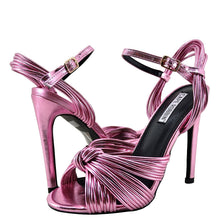 Cape Robbin Alza 38 Womens Metallic Knotted Open Toe Heel