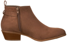 Wild Diva Women's Manny-24 Buckle Stacked Low Heel Ankle Bootie