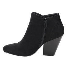 Nature Breeze FF47 Women's Metallic Zip Stacked Block Heel Ankle Booties