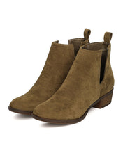 Breckelles GK79 Women Faux Suede Cut Out Riding Bootie
