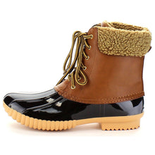Nature Breeze Duck-02 Women Stitching Lace Up Side Zip Waterproof Insulated Boot