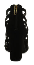 Women's Delicious Review Back Zip Block Heeled Sandal