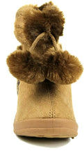 Kali Footwear Little Girl's Zello Glitter Pom Pom Boots