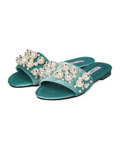 Women Velvet Faux Pearl Sandal - Casual, Dressy, Trendy - Pearl Slide - GH30 By Cape Robbin