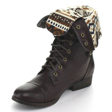 DBDK SHARPERY-1 Women's lace up combat style mid calf boots