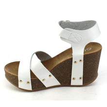 Refresh Mara-05 Womens Ankle Strap Comfort Criss Cross Platform Wedge Sandals