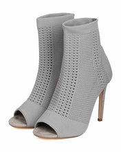 Cape Robbin GK04 Women Knitted Peep Toe Stiletto Sock Bootie