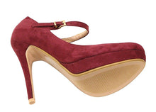 Bella Marie Tamika-13 Women's almond toe platform high heel mary jane squeaky suede pumps shoes