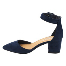 BETANI FI35 Women's Classical Pointed Toe Chunky Heel Dress Pumps