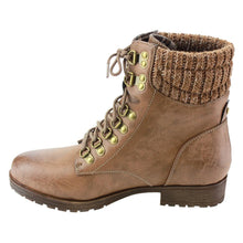 Refresh AD21 Women's Lace Up Sweater Collar Ankle Combat Booties