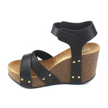 Refresh Mara-05 Womens Ankle Strap Comfort Criss Cross Platform Wedge Sandals