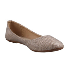REFRESH DEMI-07 Women's Glitter Shinny Ballerina Ballet Slip On Flats