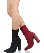 Cape Robbin Women's Pointy Toe Lycra Elastic Pull on Ankle Bootie Heel Boot