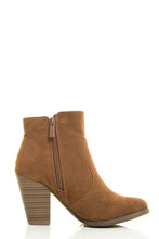 Breckelle's Womens Almond Toe Faux Suede Think Chunky Heel Cowboy Ankle Bootie