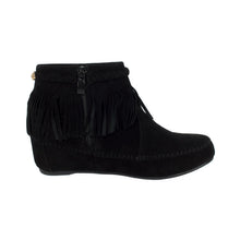 Bella Marie Campus-28 Womens Round Toe Moccasin Ankle High Faux Suede Boots