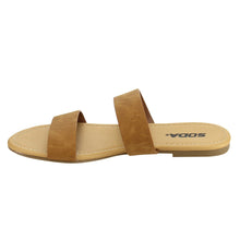 BROWSE! By Soda Women's Dual Straps Slip On Sandals