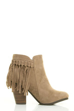 Breckelle's Womens Almond Toe High Chunky Heel Tassel Fringe Ankle Bootie Boot