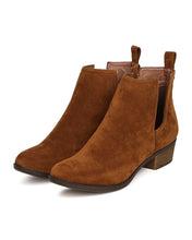 Breckelles GK79 Women Faux Suede Cut Out Riding Bootie