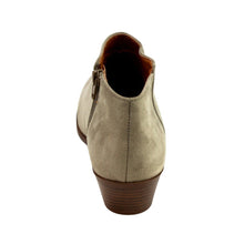 Soda Women's Round Toe Faux Suede Stacked Heel Western Ankle Bootie