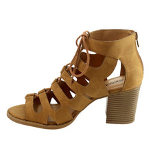 Soda Women's Cutout Zip Back Stacked Chunky Heel Bootie