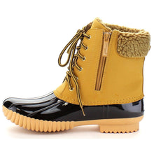 Nature Breeze Duck-02 Women Stitching Lace Up Side Zip Waterproof Insulated Boot