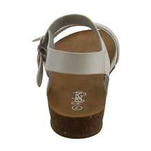 Refresh IE26 Women's Metallic Buckle Ankle Strap Flat Beach Sandal