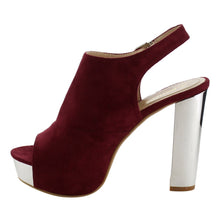 Reneeze AF75 Women's Platform Slingback Ankle Strap Metallic Block Heels