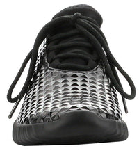Cape Robbin GB66 Women Metallic Leatherette Quilted Lace Up Jogging Sneaker