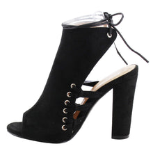 Reneeze AG30 Women's Ankle Wrap Backless Lace Up Dress Boots Heels