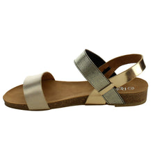 Refresh IE25 Women's Elastic Ankle Strap Flat Beach Sandal