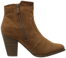 Breckelle's Womens Almond Toe Faux Suede Think Chunky Heel Cowboy Ankle Bootie