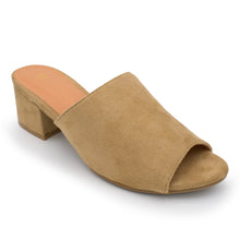 Nature Breeze - Women's Open Toe Chunky Heel Suede Slide Sandals Shoes, Trendy Shoes 4 Her