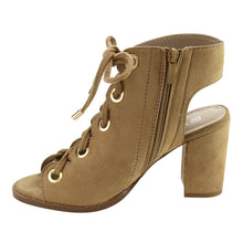 Nature Breeze FG92 Women's Lace Up Criss Cross Block Heel Sandals