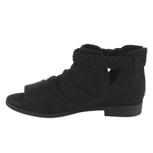 Soda Women's Brinley Braided Buckle Slouchy Peep Toe Bootie