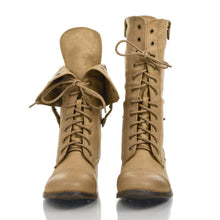 DBDK Elegant Womens Faux Leather Combat Boot