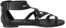 Breckelles Women's Ruby-61 Strappy Synthetic Flats Gladiator Back Zipper Sandals