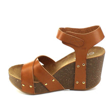 Refresh Mara-05 Womens Ankle Strap Comfort Criss Cross Platform Wedge Sandals